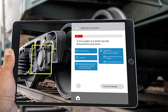 Screenshot from the webinar Mobile Assistance Systems for Railway Vehicle Maintenance