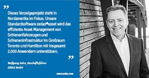 Großauftrag in Kanada für Bahnsoftware-Spezialist ZEDAS
