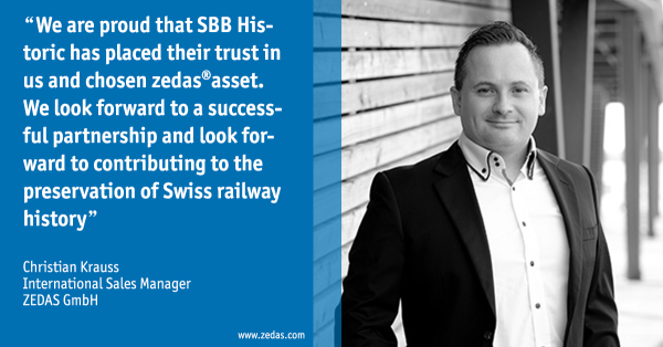 Railway software specialist ZEDAS helps Swiss Foundation SBB Historic maintain ECM-compliant