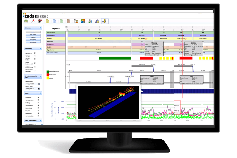 Condition monitoring and condition forecasting of linear infrastructure